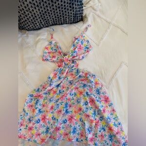 Floral Summer Dress with Spaghetti Straps
